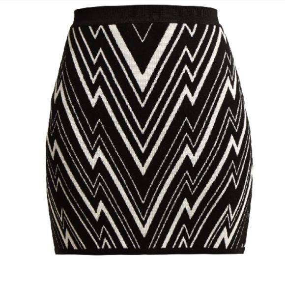 Balmain Dresses & Skirts - BALMAIN Zigzag knit mini skirt